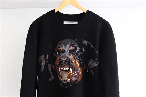 givenchy rottweiler print hoodie|Givenchy crew neck rottweiler.